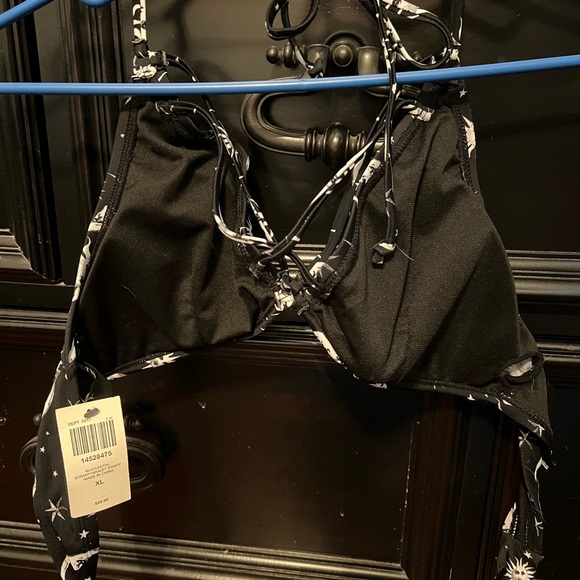 Hot Topic Swim Nwt Hot Topic Xl Sun And Moon Black Bikini Top